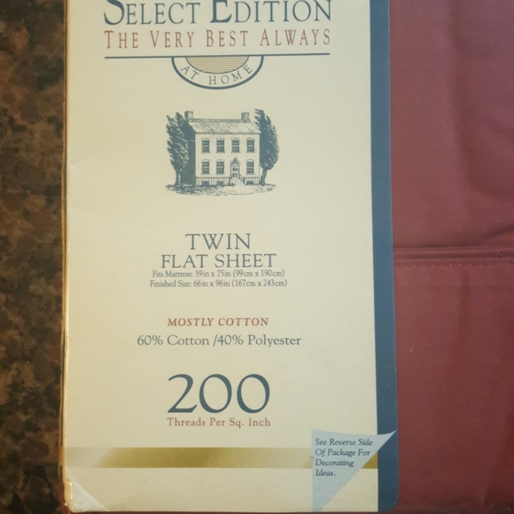 Select edition twin flat sheet paprika 200 thread - Picture 2 of 3